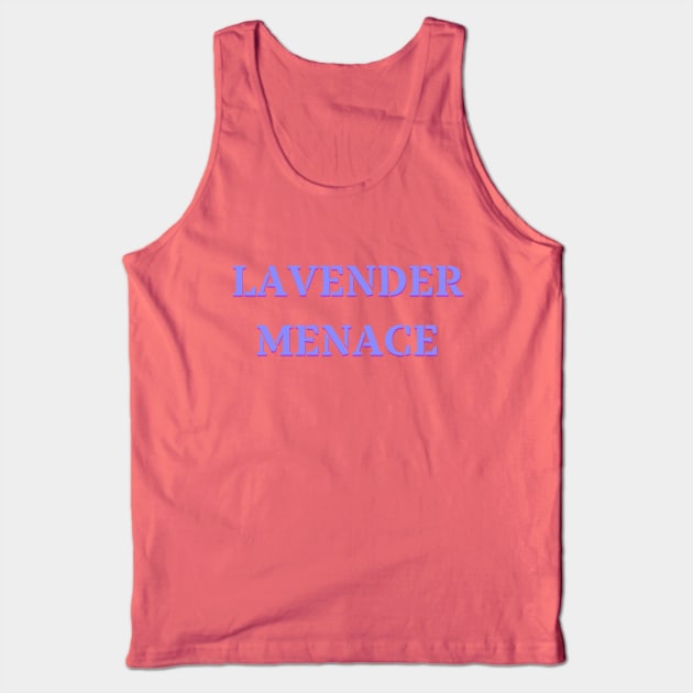 Lavender Menace Inspired by the 70s Lesbian Rights Movement Tank Top by TJWDraws